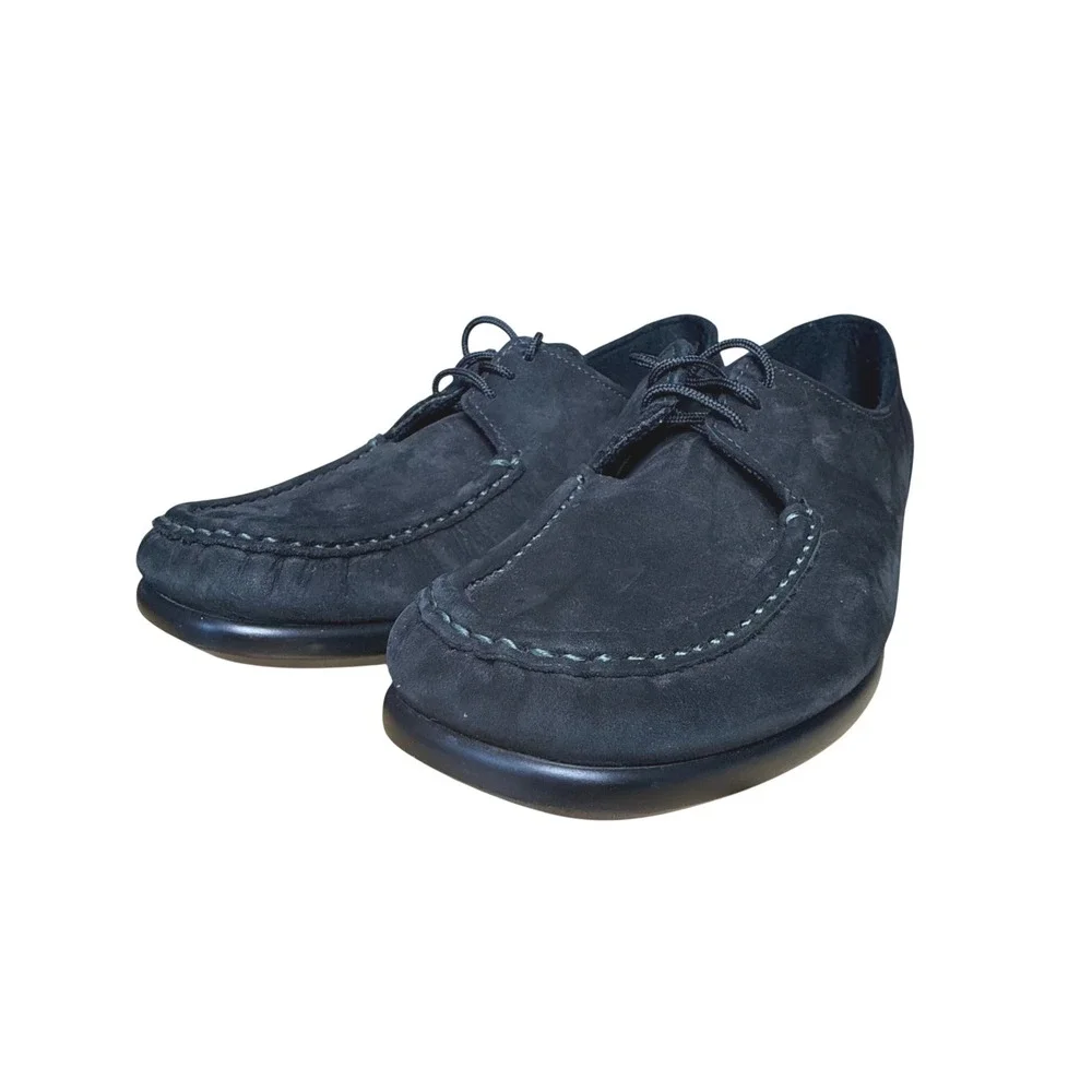 SAS Womens Black Suede‎ Lace Up Oxford Moc Comfort Shoes Size 9 M Aetrex Insert